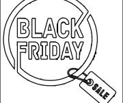 Coloriage Ticket Black Friday