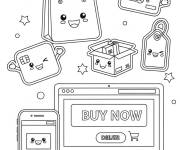 Coloriage Vente en ligne en vendredi noir