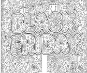 Coloriage Zentangle du Black Friday