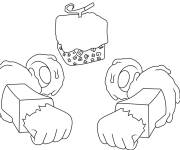 Coloriage Blox Fruits facile