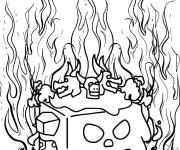 Coloriage Blox Fruits Venom en feu