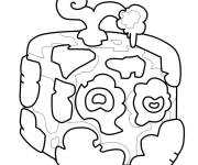 Coloriage Magma fruit de Blox Fruits