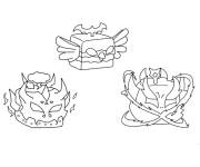 Coloriage Trois fruits de Blox Fruits