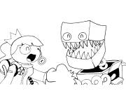 Coloriage Boxy Boo amoureux