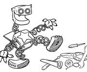 Coloriage Boxy Boo avec des pinces et des tournevis