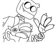 Coloriage Boxy Boo avec le regard terrifiant