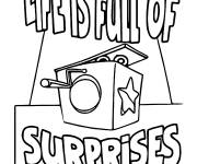 Coloriage Boxy Boo dans la bo&icirc;te surprise