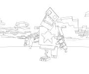Coloriage Boxy Boo de Minecraft