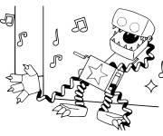 Coloriage Boxy Boo &eacute;coute de la musique