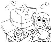 Coloriage Boxy Boo embrasse sa bien-aim&eacute;e