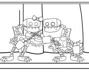 Coloriage Boxy Boo en jouant du violon