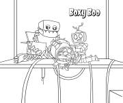Coloriage Boxy Boo et le robot en mission