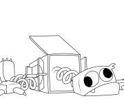 Coloriage Boxy Boo fatigu&eacute;