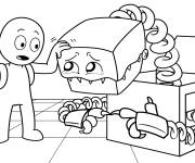 Coloriage Boxy Boo le monstre qui pleure