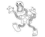 Coloriage Boxy Boo pr&ecirc;t pour attaquer