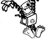 Coloriage Boxy Boo saute de joie