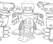 Coloriage La famille Boxy Boo &agrave; la r&eacute;union