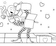 Coloriage Le Robot Boxy Boo &agrave; motif