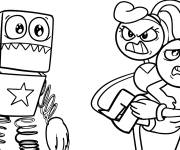 Coloriage Maman Longues Jambes sauve le joueur de Boxy Boo