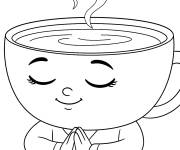 Coloriage Ballerine Cappucina faisant du Yoga