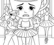 Coloriage Ballerine Cappucina  triste
