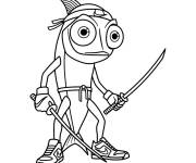 Coloriage Banane ninja Brainrot