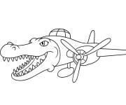 Coloriage et dessins gratuit Bombardiro Crocodillo à imprimer