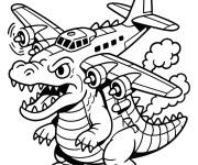 Coloriage Bombardiro Crocodilo en maternelle