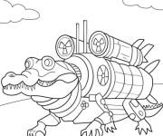 Coloriage Bomboclat Crococlat arm&eacute;