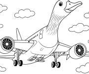 Coloriage Bombombini Gusini avion