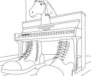 Coloriage Brainrot Ecco Cavallo Virtuoso