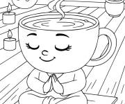 Coloriage Brainrot fait du Yoga