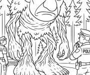 Coloriage Brr Brr Patapim attrap&eacute; par la police
