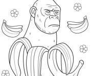 Coloriage Chimpanzini Bananini &agrave; motif