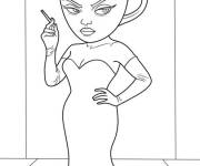 Coloriage et dessins gratuit Espressona Signora avec la cigarette à imprimer