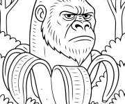 Coloriage Gorillini Bananini