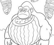 Coloriage Gorillo Watermellondrillo pour maternelle