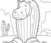 Coloriage Il Cacto Hipopotamo Brain Rot