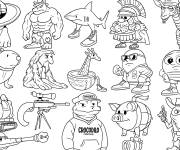 Coloriage Illustration de rainbot italiens
