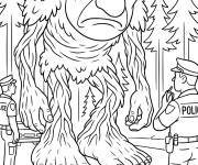 Coloriage La police attrape Brr Brr Patapim