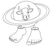 Coloriage La Vaca Saturno Saturnita meme populaire
