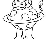 Coloriage La Vacca Saturno Saturnita facile