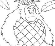 Coloriage Orangutini Ananasini meme populaire