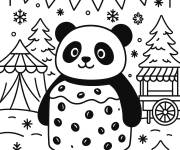 Coloriage Panettone Panda