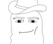 Coloriage Pollo da cowboy