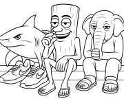 Coloriage Raibot Liril&igrave; Laril&agrave; assis
