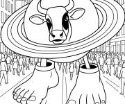 Coloriage Saturno Saturnita se balade