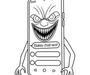 Coloriage Smartphone brainrot