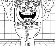 Coloriage Spaghetti Tualetti en maternelle