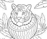 Coloriage Tigrrullini Watermellini meme populaire